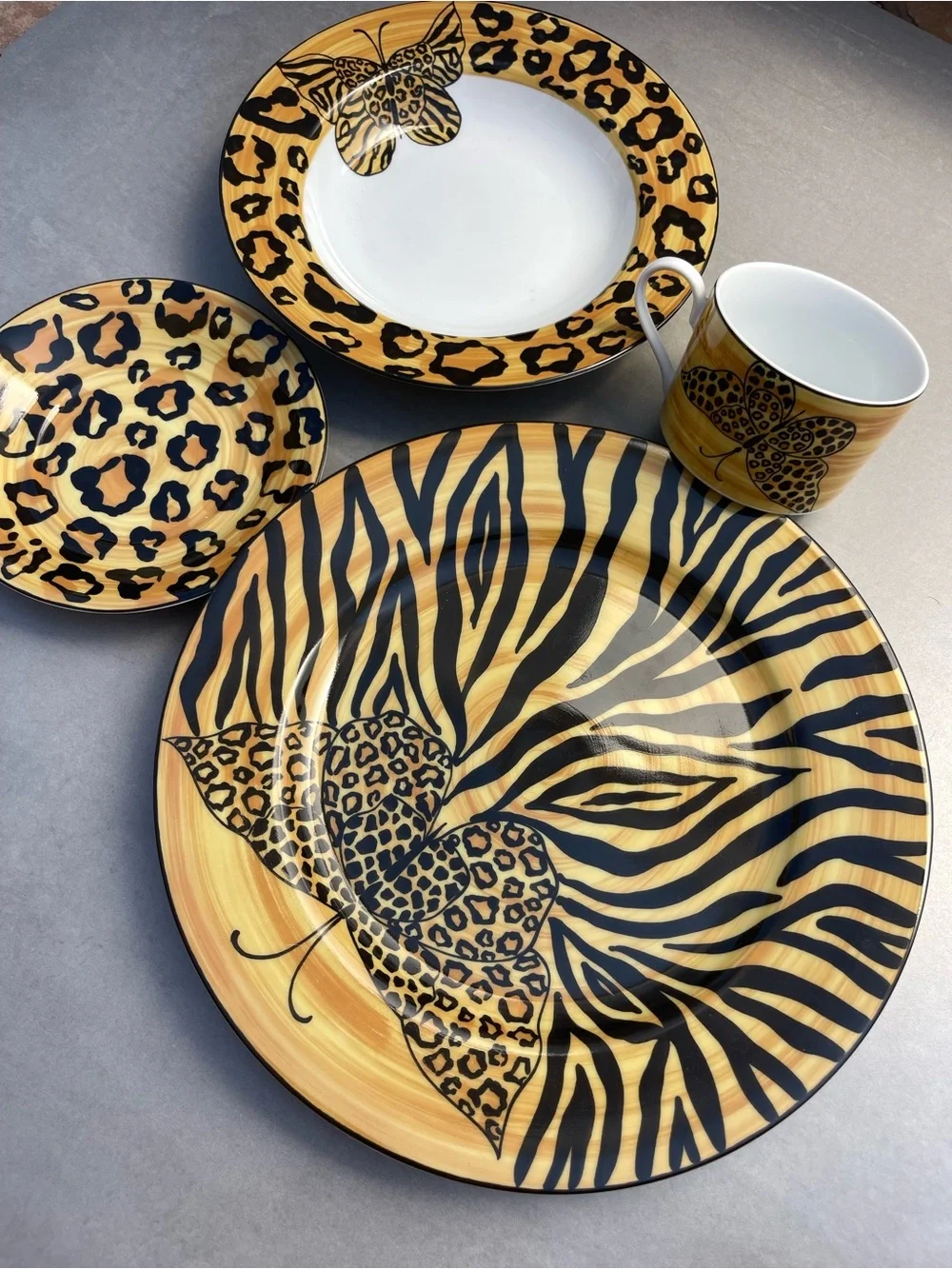 Animal Print Leopard Print Dish set Mikasa Metamorphosis